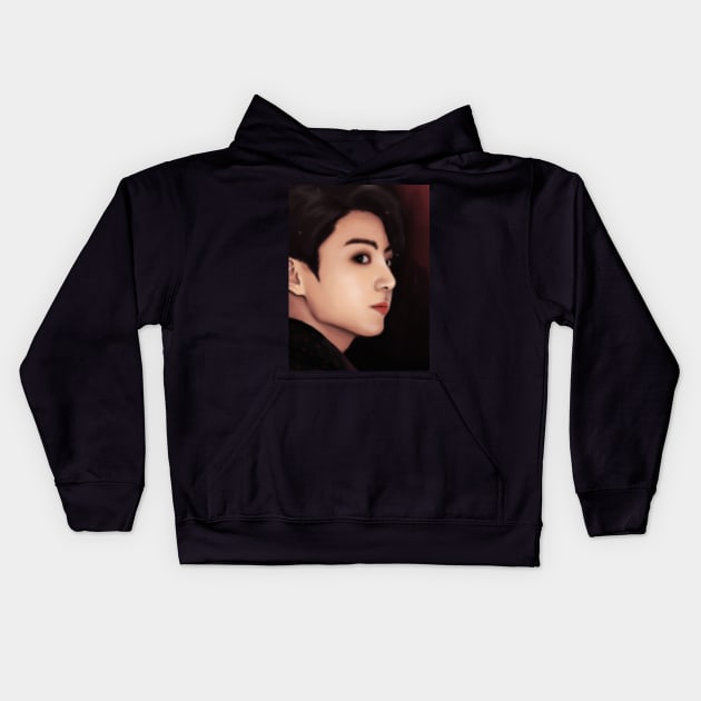 moritajung BTS Jungkook Fake Love Kids Hoodie